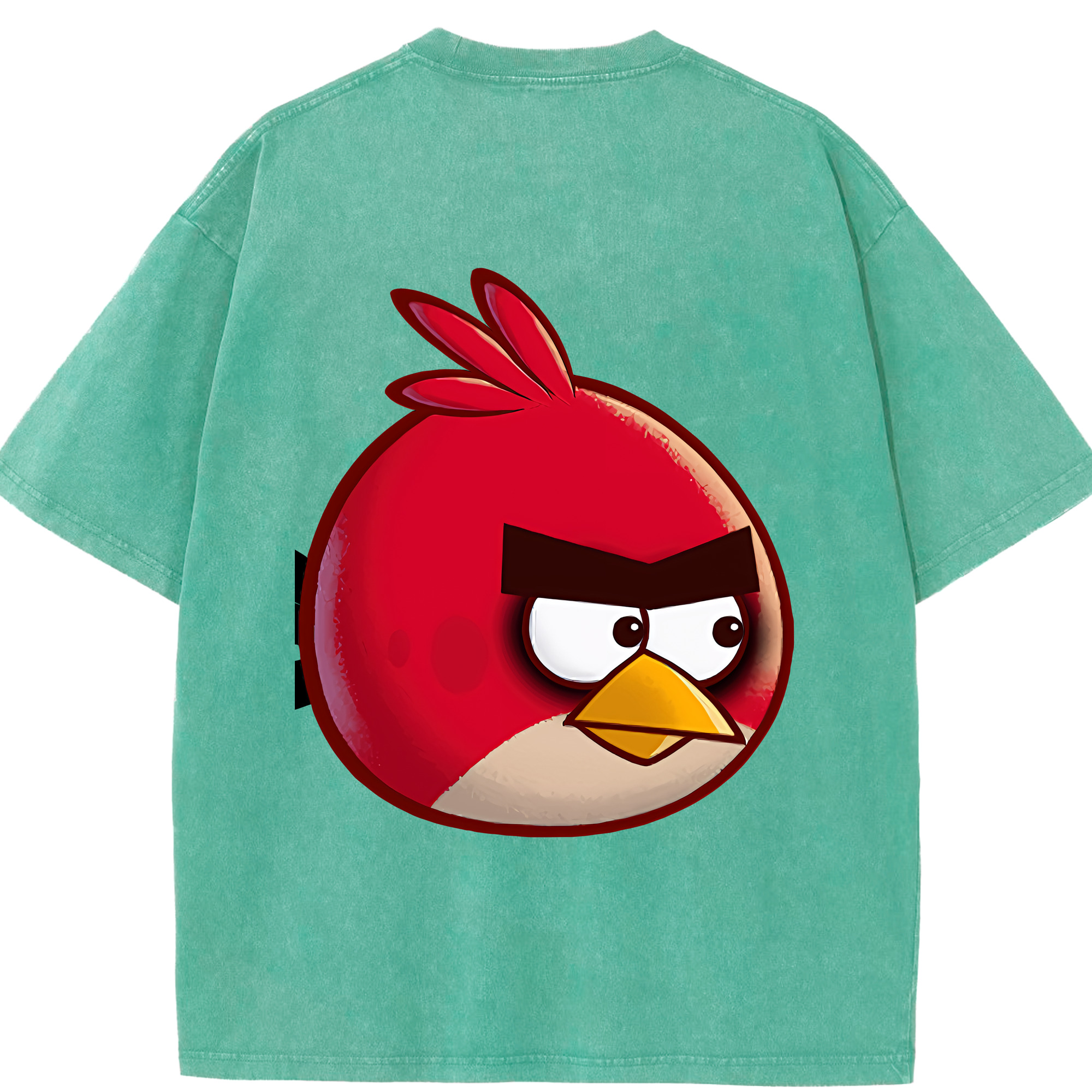 （画像用） Angry Birds アングリーバード 綿100% ヴィンテージ風 半袖Tシャツ（背面プリント）
